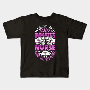 Nurse behind prison bars - correctional care Kids T-Shirt